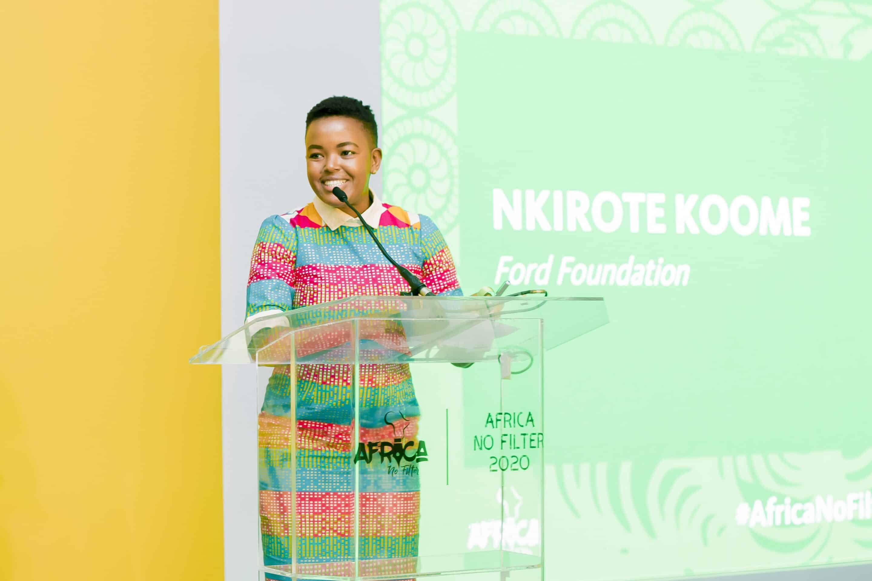 A speaker at the Africa No Filter Summit